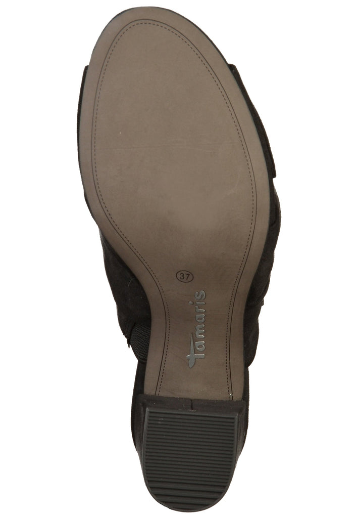 Tamaris Pantoletten Lederimitat Schwarz