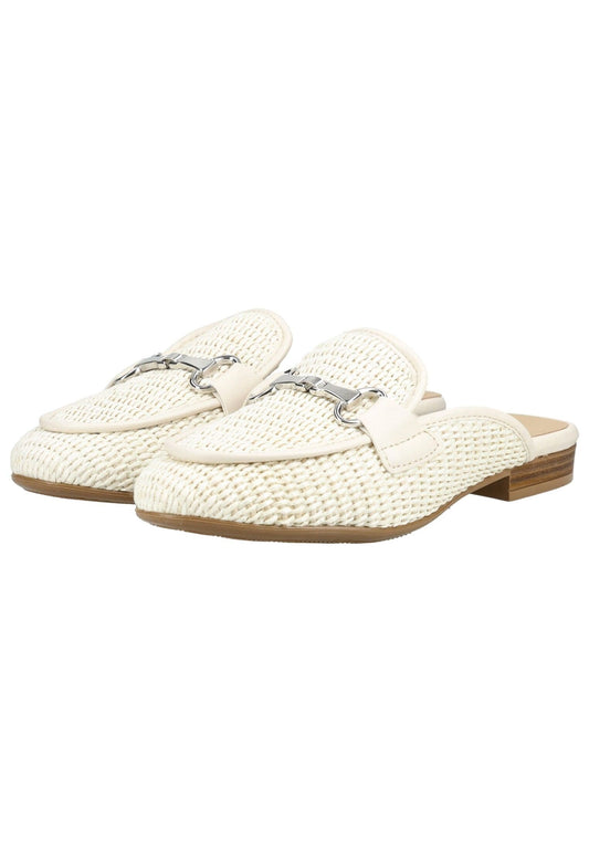 Tamaris Pantoletten Lederimitat/Textil Ivory