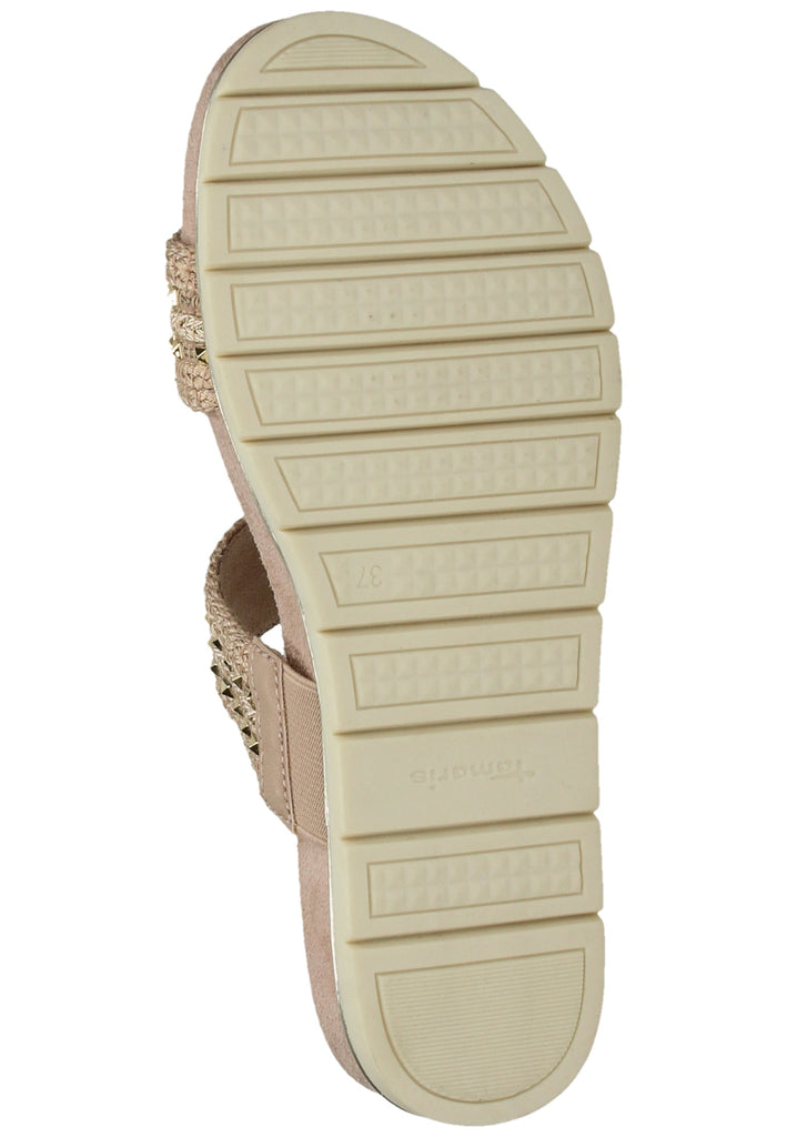 Tamaris Pantoletten Lederimitat/Textil Rose