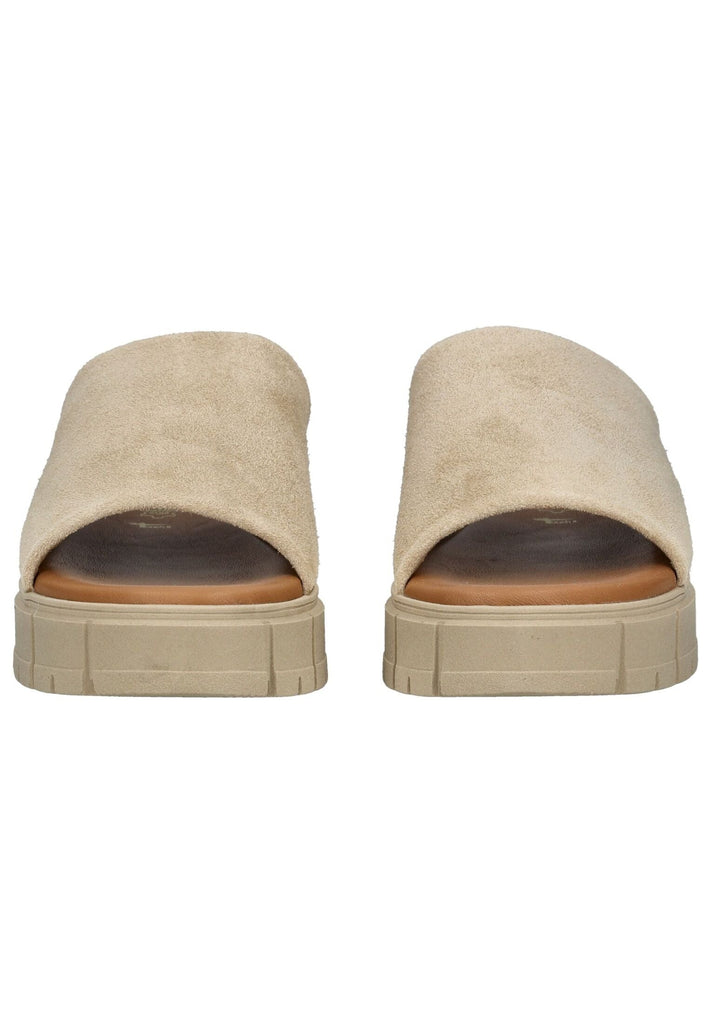 Tamaris Pantoletten Veloursleder Tan