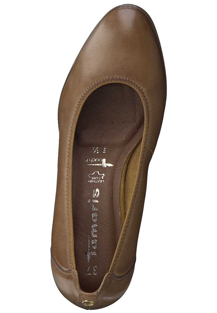 Tamaris Pumps Leder Brandy