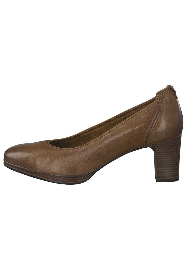 Tamaris Pumps Leder Brandy