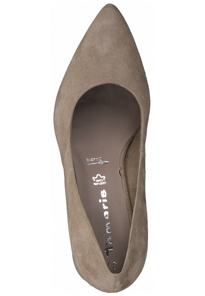 Tamaris Pumps Leder Taupe