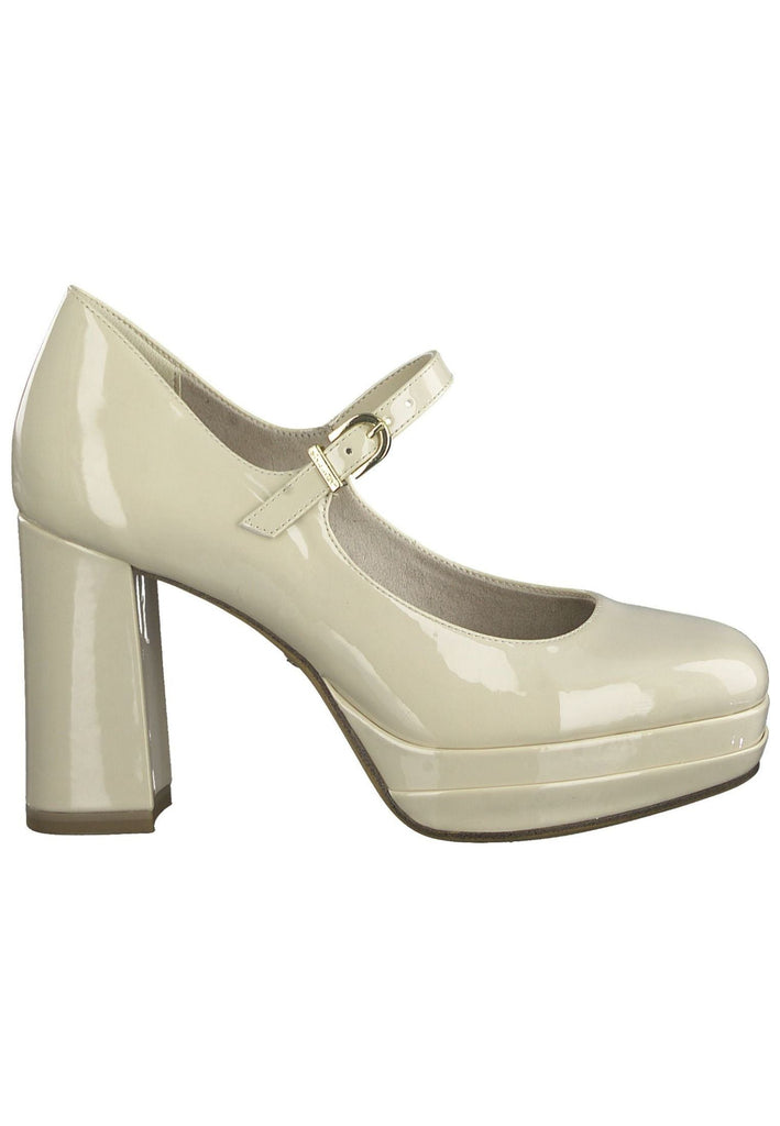 Tamaris Pumps Lederimitat Ivory