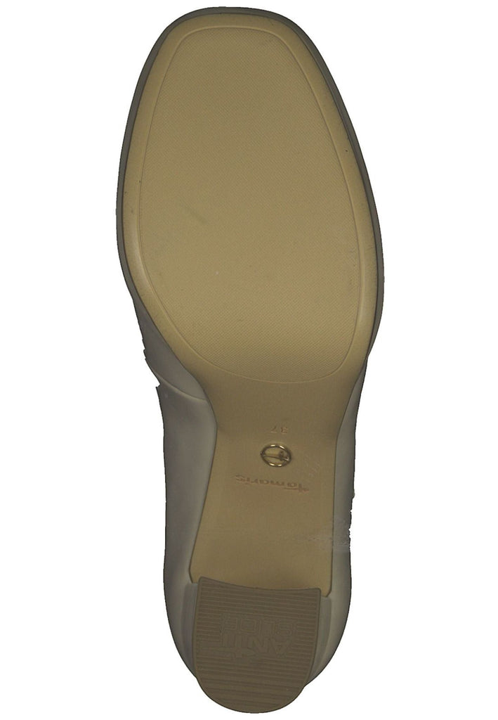Tamaris Pumps Lederimitat Ivory