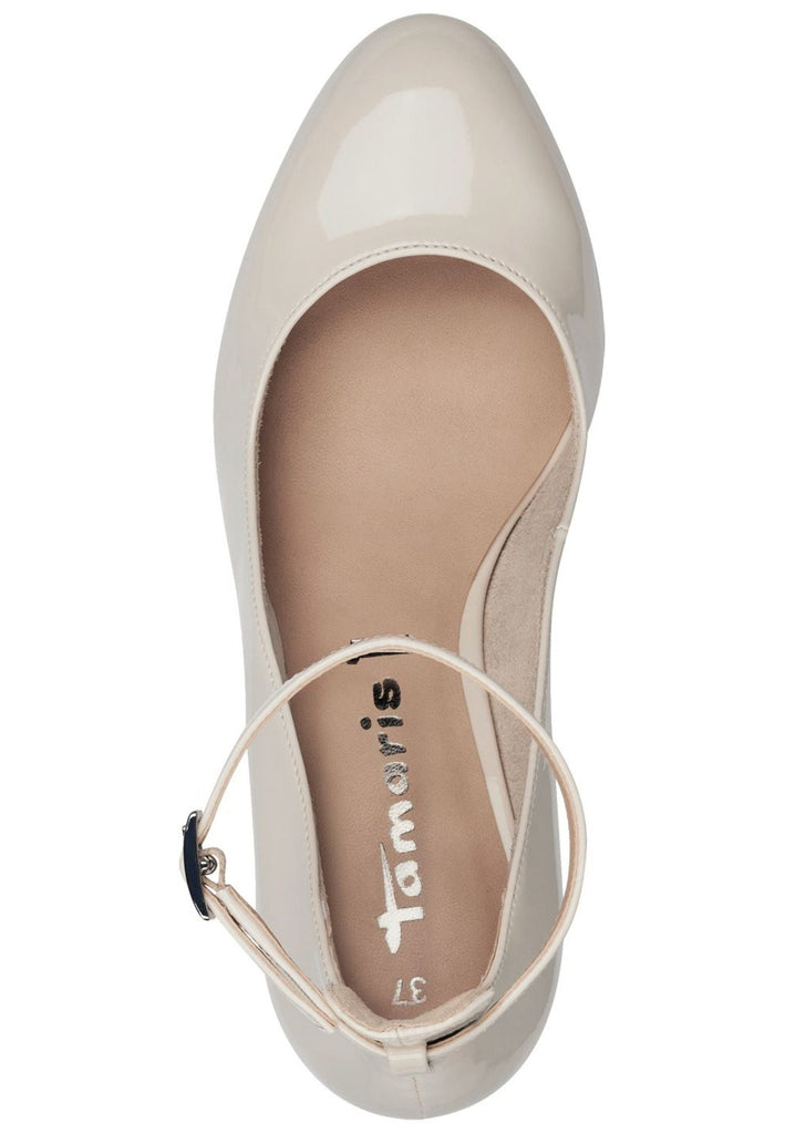 Tamaris Pumps Lederimitat Nude Lack