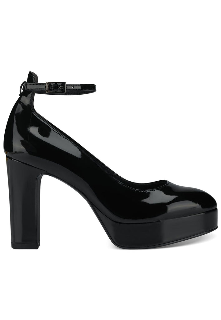 Tamaris Pumps Lederimitat Schwarz Lack