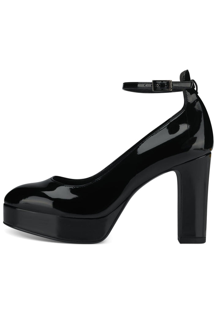 Tamaris Pumps Lederimitat Schwarz Lack