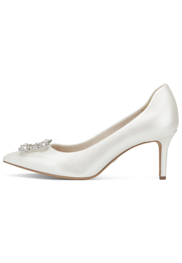 Tamaris Pumps Lederimitat Weiß