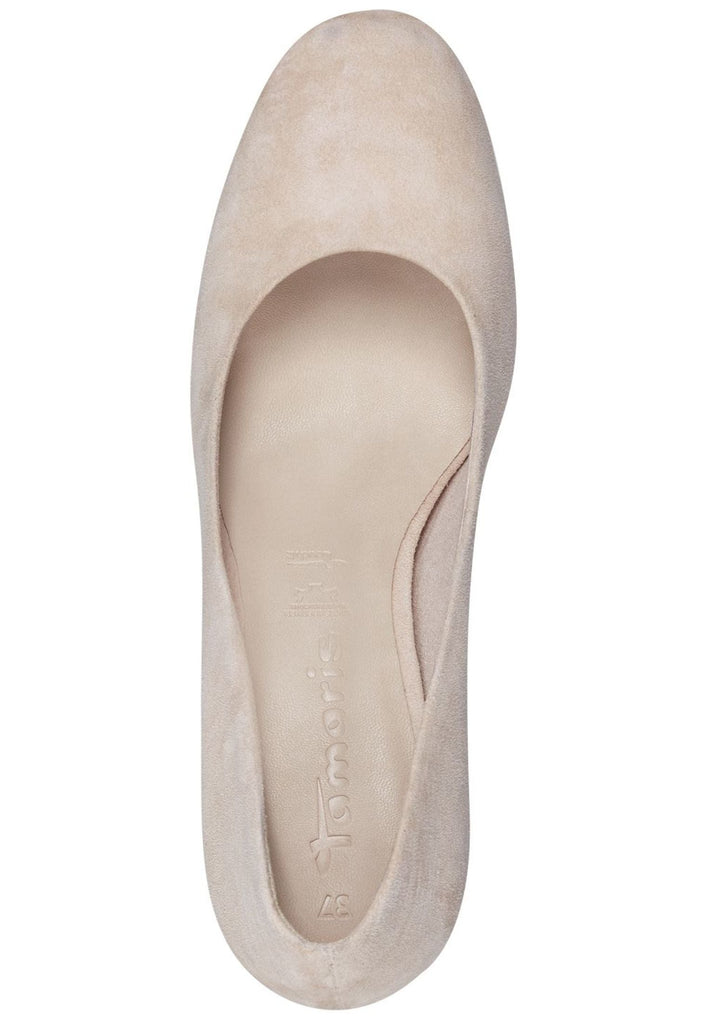 Tamaris Pumps Veloursleder Ivory