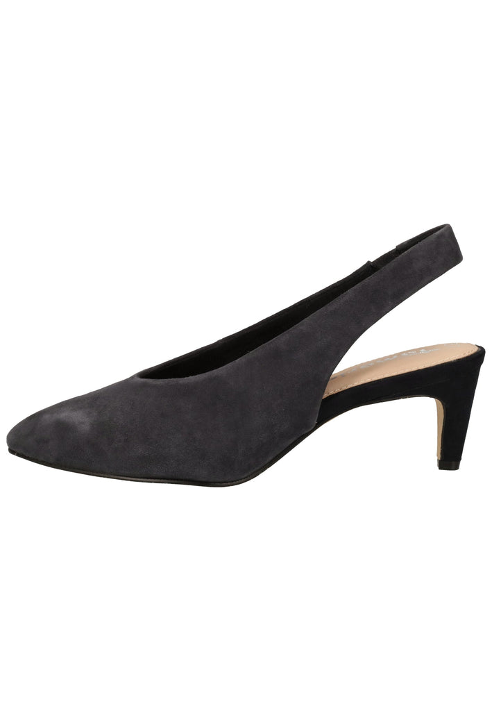Tamaris Pumps Veloursleder Navy