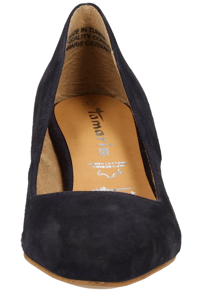 Tamaris Pumps Veloursleder Navy