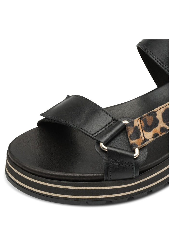 Tamaris Sandalen Leder Schwarz/Braun