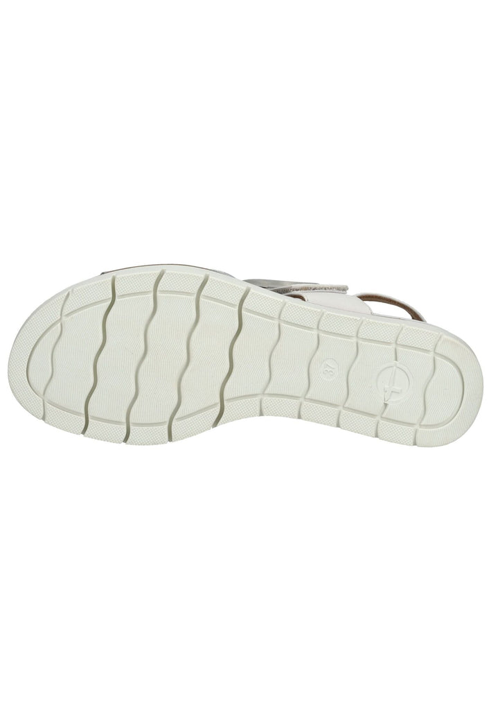 Tamaris Sandalen Leder Weiß/Silber
