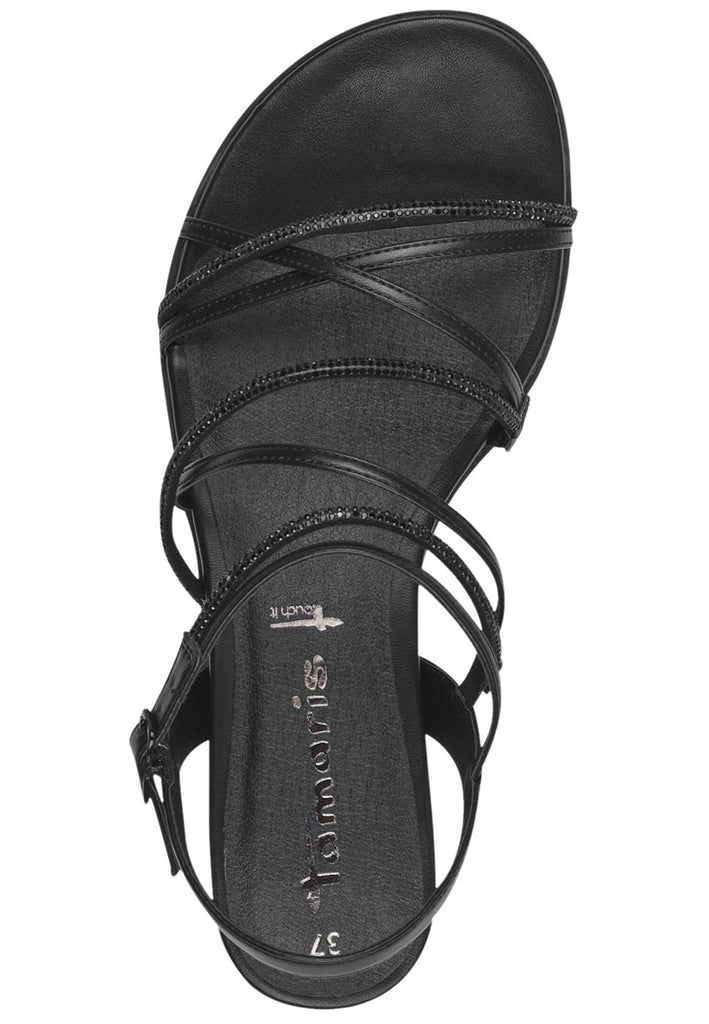 Tamaris Sandalen Lederimitat/Textil Schwarz