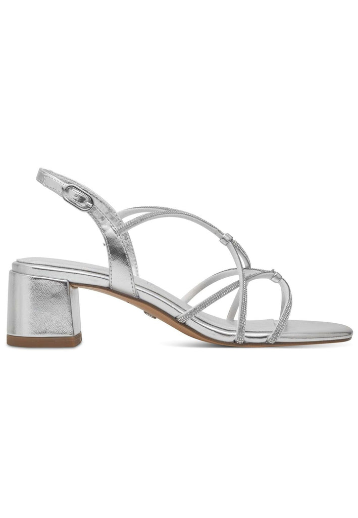 Tamaris Sandalen Lederimitat/Textil Silber