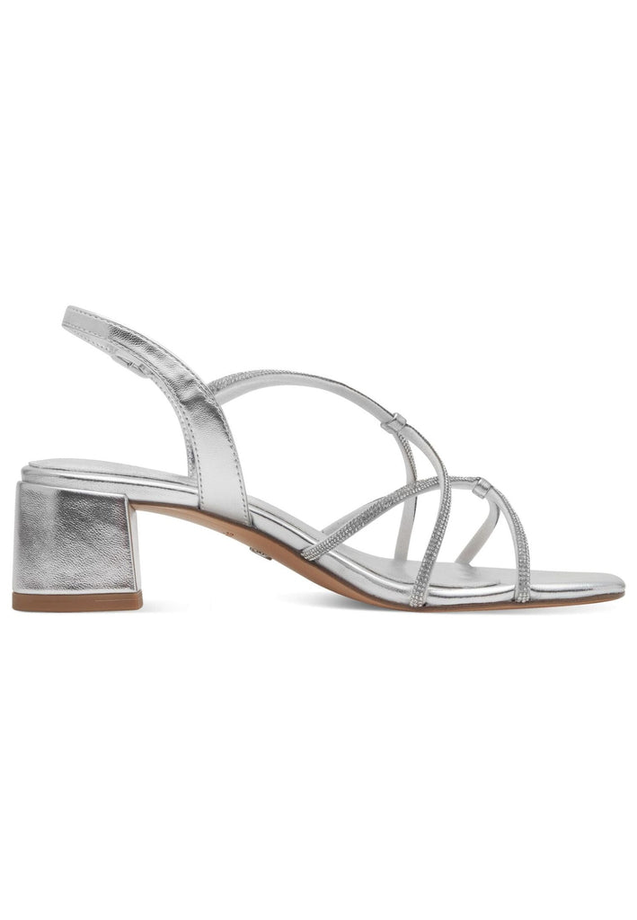 Tamaris Sandalen Lederimitat/Textil Silber