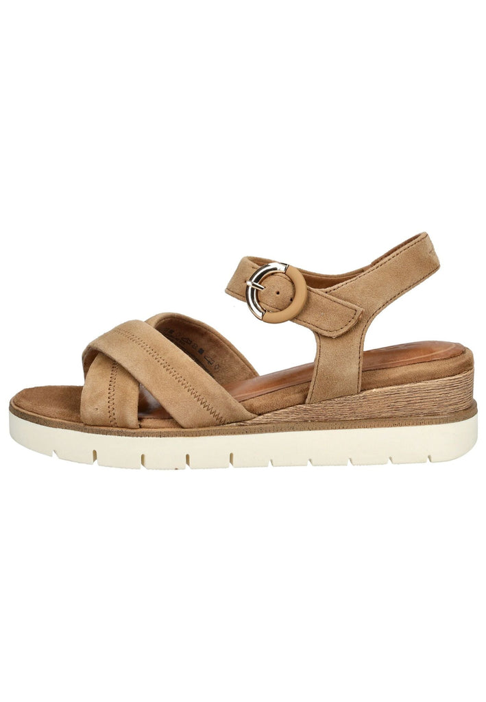 Sandalen Tamaris Sandalen Veloursleder Camel