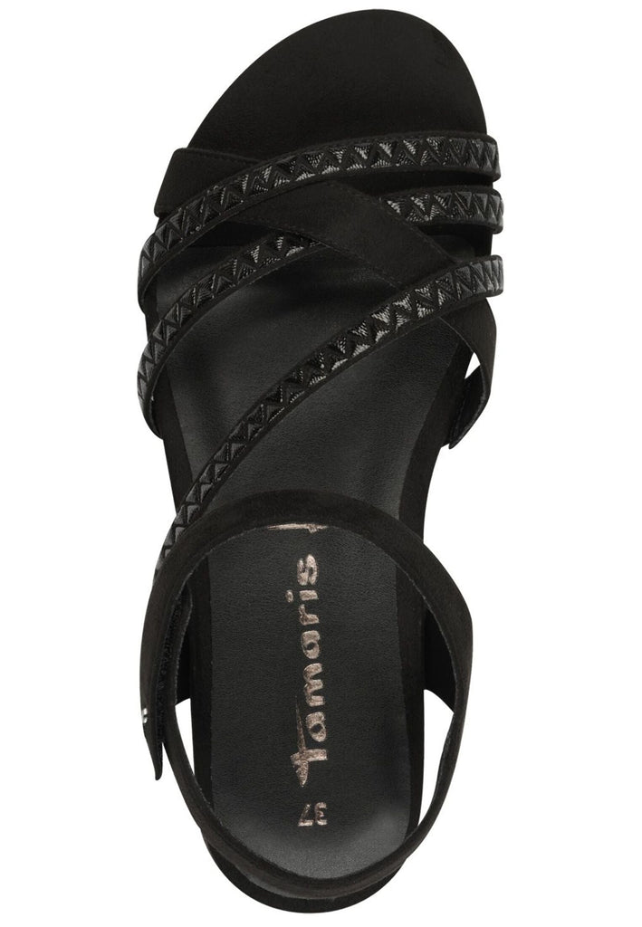 Tamaris Sandalen Textil Schwarz