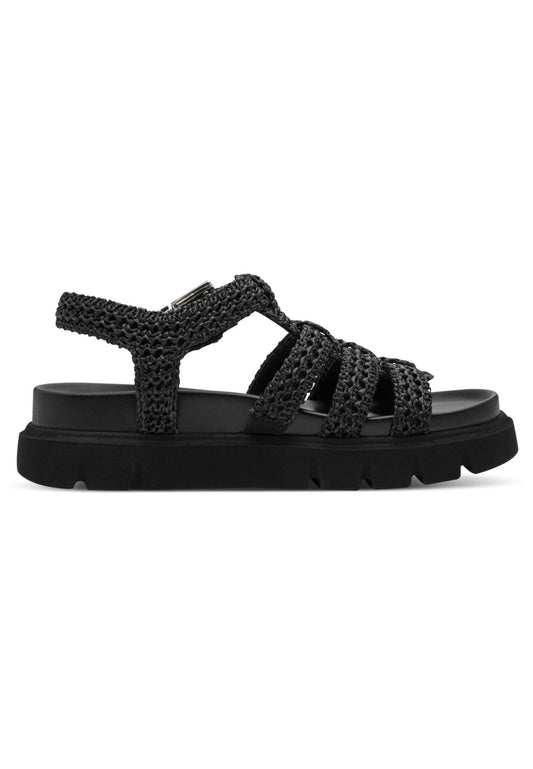Tamaris Sandalen Textil Schwarz