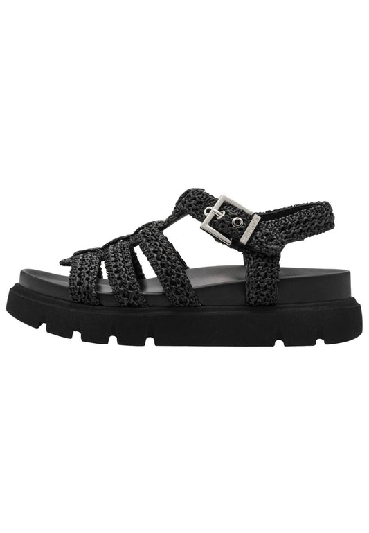 Tamaris Sandalen Textil Schwarz
