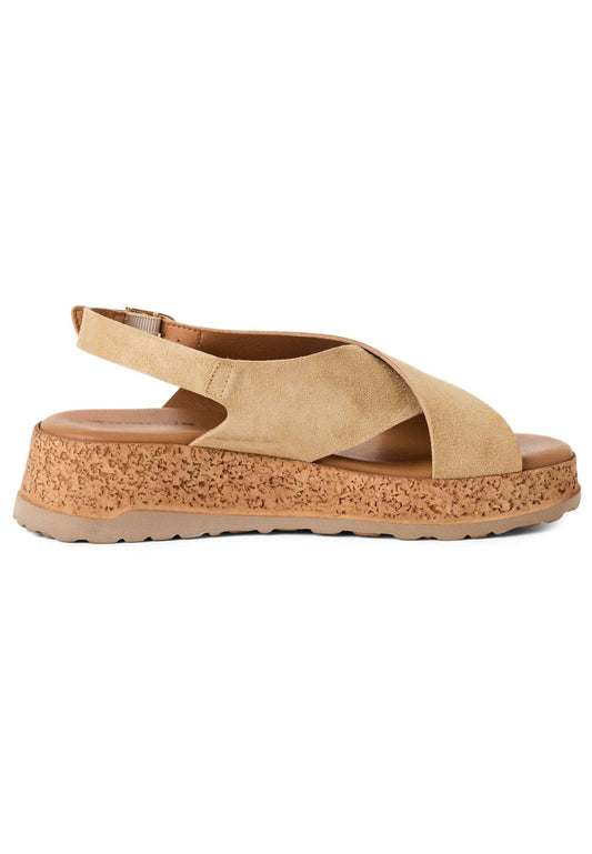 Tamaris Sandalen Veloursleder Beige