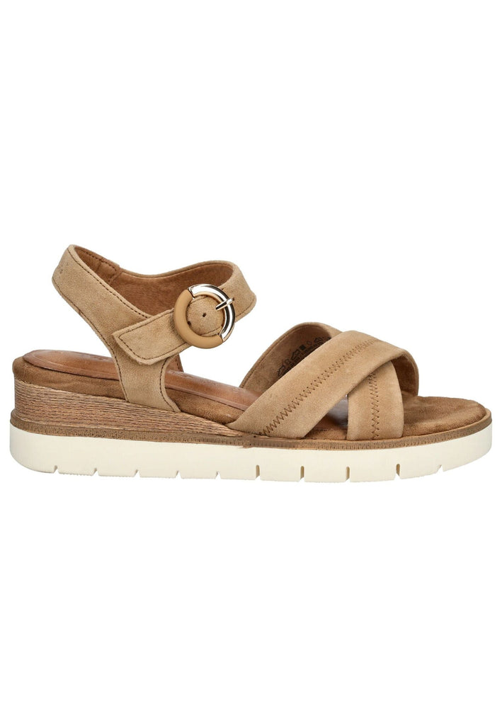 Tamaris Sandalen Veloursleder Camel