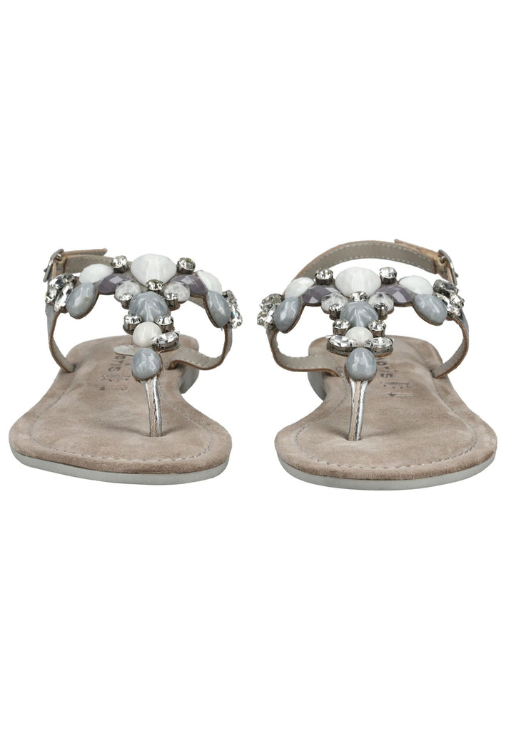Tamaris Sandalen Veloursleder/Textil Silber