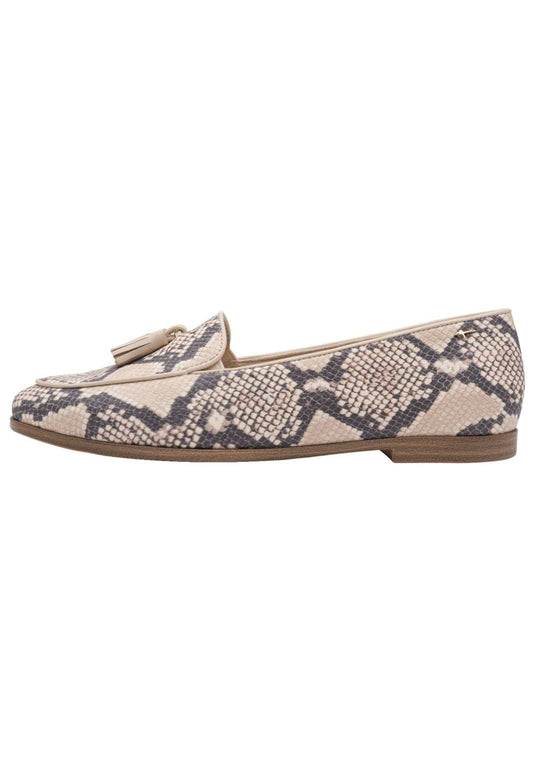 Tamaris Slipper Leder Beige/Schwarz
