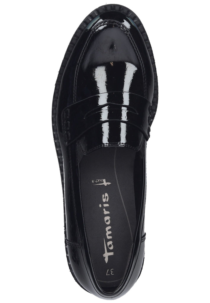 Tamaris Slipper Lederimitat Schwarz Lack