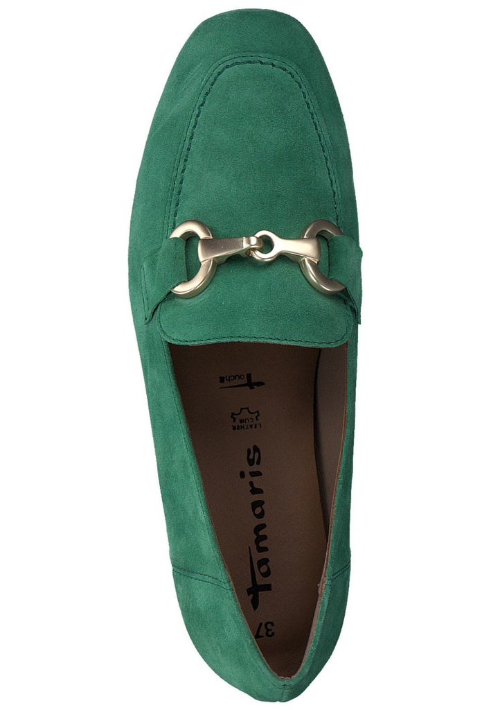 Tamaris Slipper Veloursleder Grün