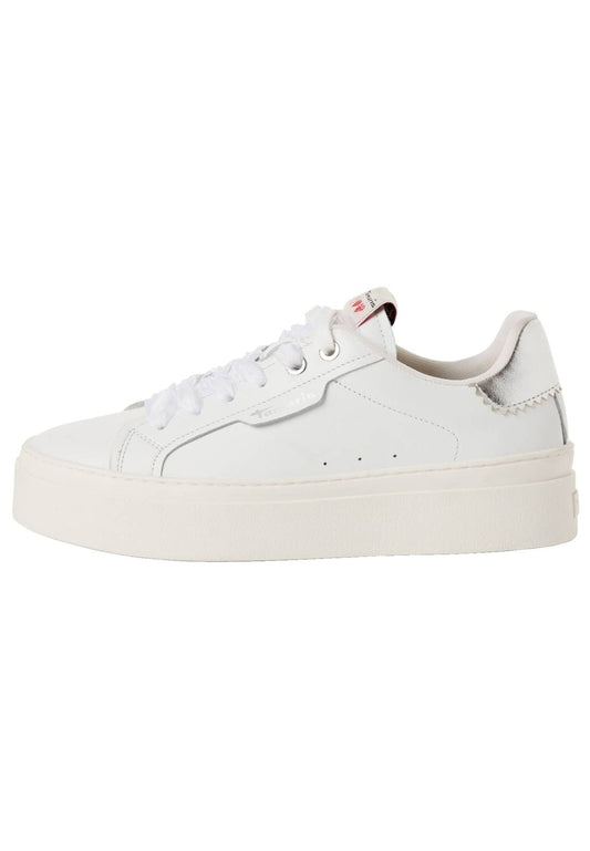 Tamaris Sneaker Leder/Synthetik Weiß