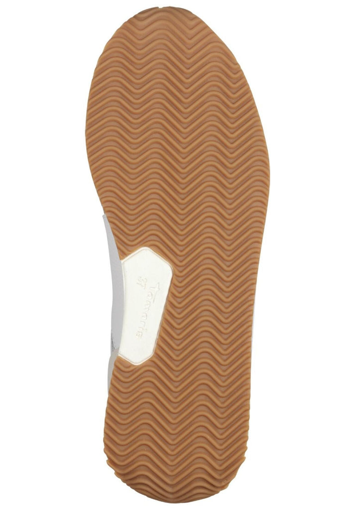 Tamaris Sneaker Leder/Synthetik Weiß/Gold