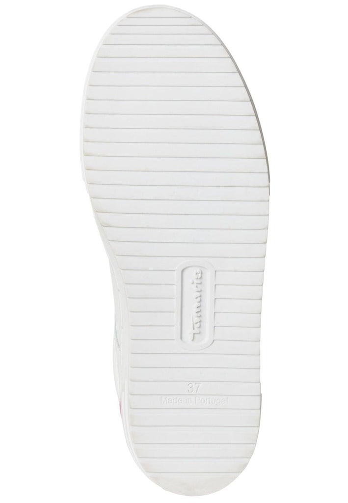 Tamaris Sneaker Leder/Synthetik Weiß/Pink