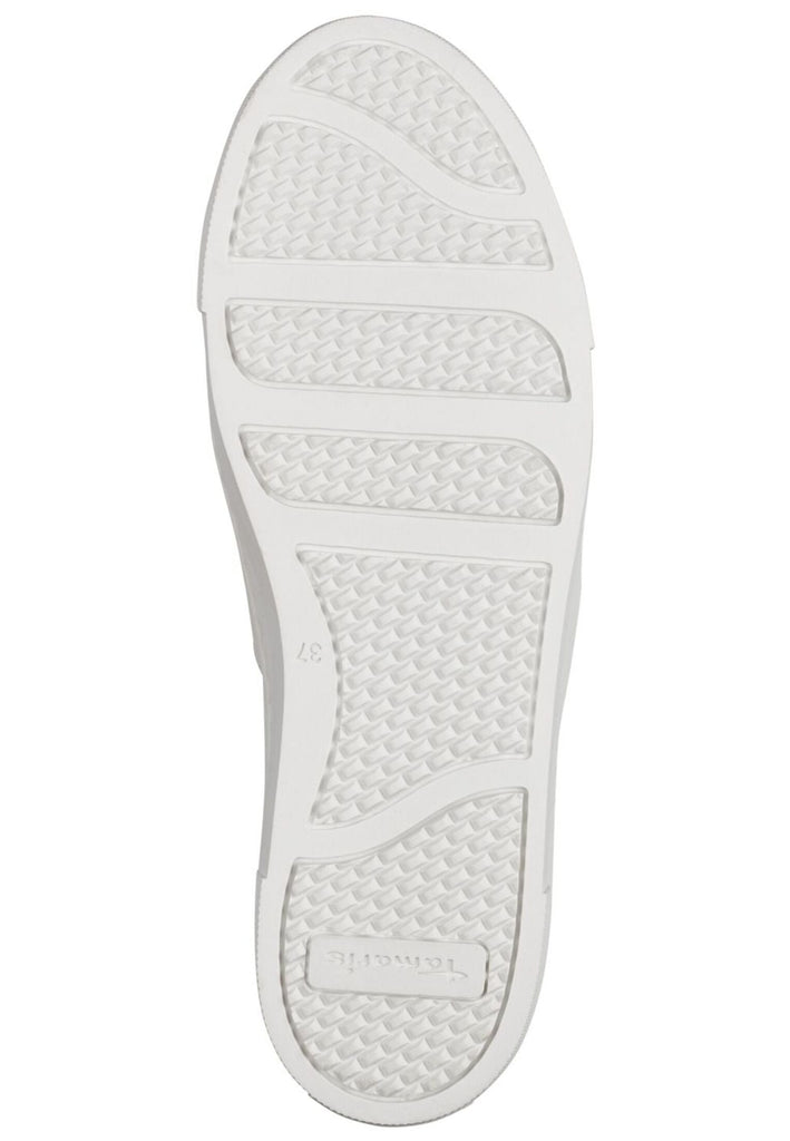 Tamaris Sneaker Leder/Synthetik Weiß/Silber