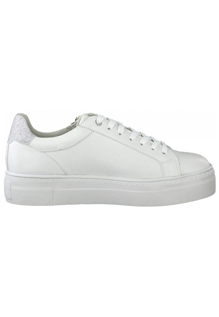 Tamaris Sneaker Leder/Synthetik Weiß/Silber