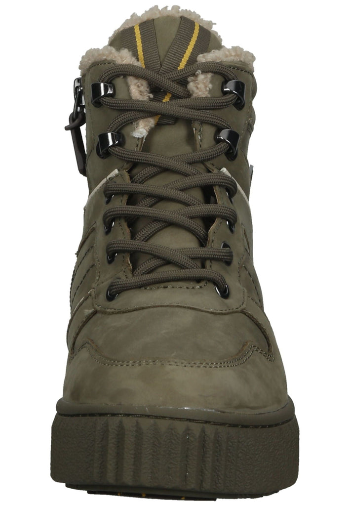 Tamaris Sneaker Leder/Textil Khaki Warmfutter