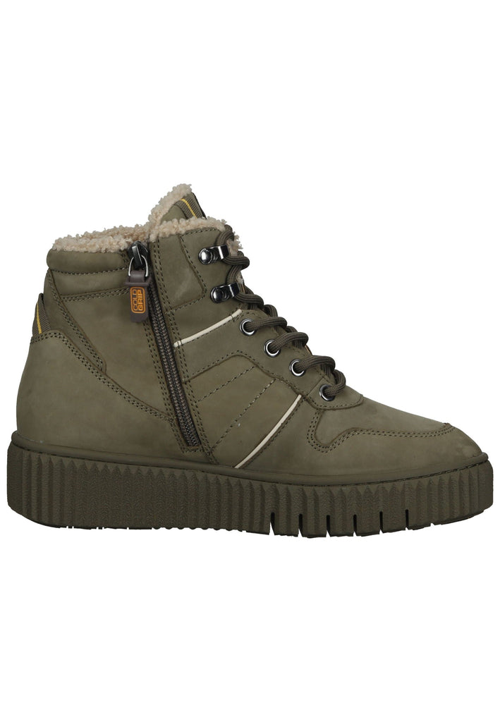 Tamaris Sneaker Leder/Textil Khaki Warmfutter