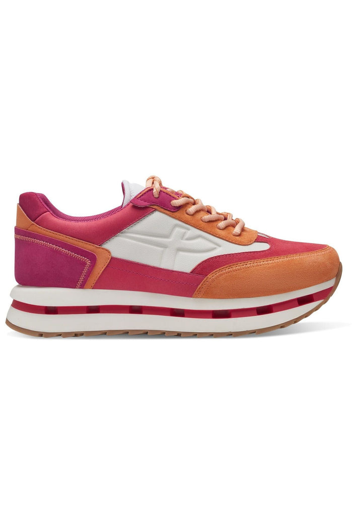 Tamaris Sneaker Leder/Textil Pink/Weiß