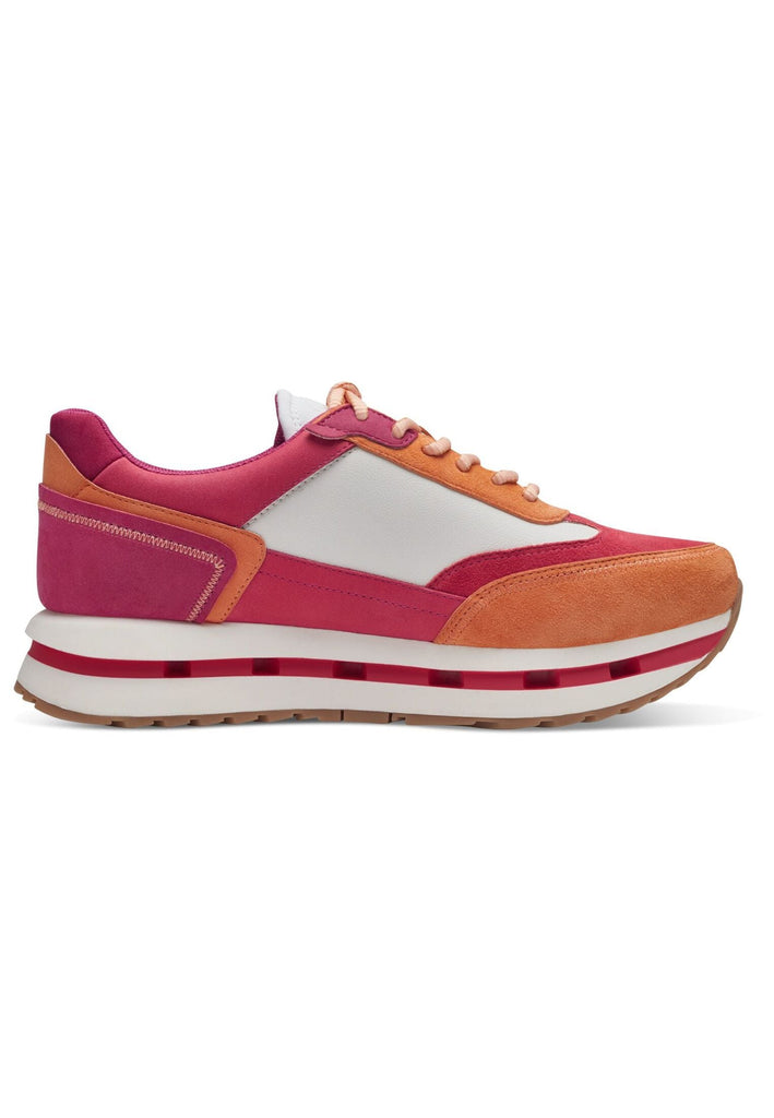 Tamaris Sneaker Leder/Textil Pink/Weiß