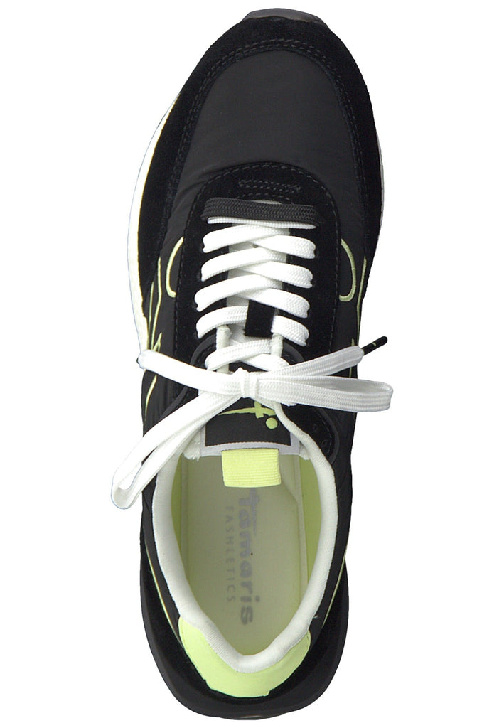 Tamaris Sneaker Leder/Textil Schwarz/Gelb