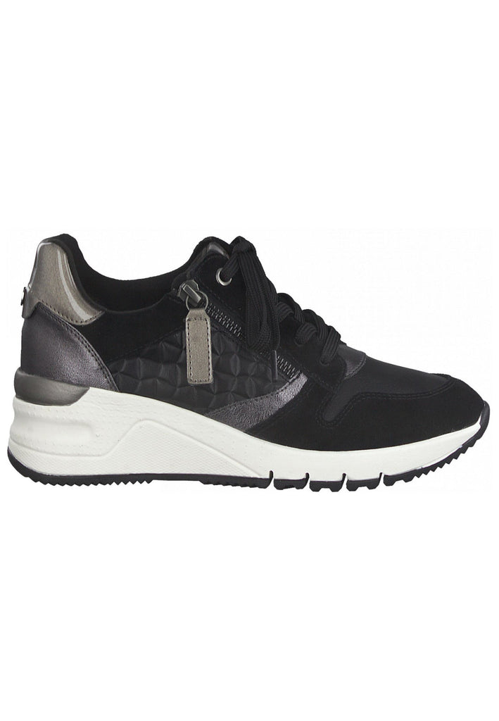 Tamaris Sneaker Leder/Textil Schwarz/Grau