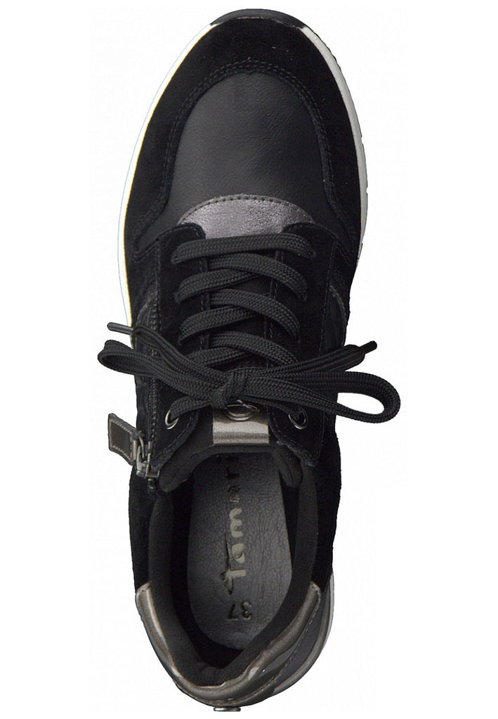 Tamaris Sneaker Leder/Textil Schwarz/Grau