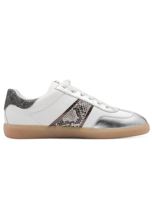 Tamaris Sneaker Leder/Textil Weiß/Silber