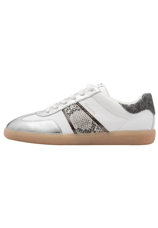 Tamaris Sneaker Leder/Textil Weiß/Silber