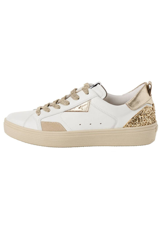 Tamaris Sneaker Leder Weiß/Gold