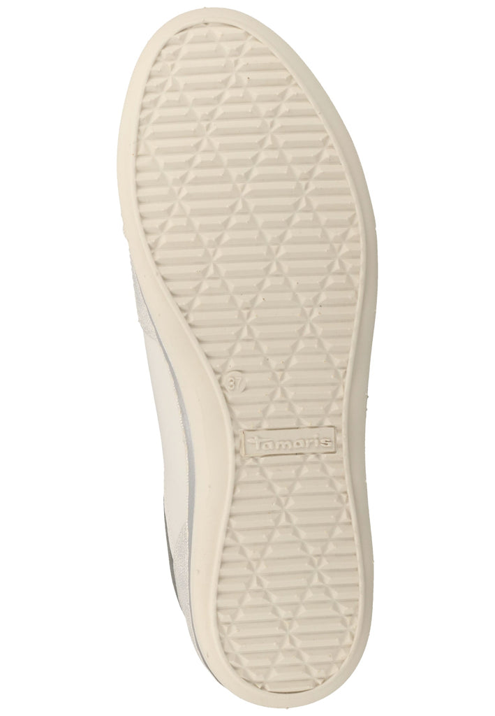 Tamaris Sneaker Leder Weiß/Silber