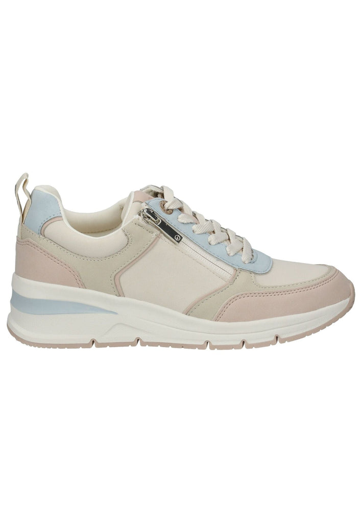 Tamaris Sneaker Lederimitat Beige/Blau