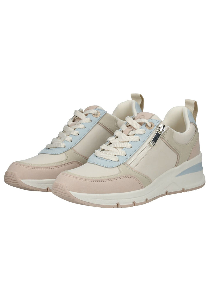 Tamaris Sneaker Lederimitat Beige/Blau