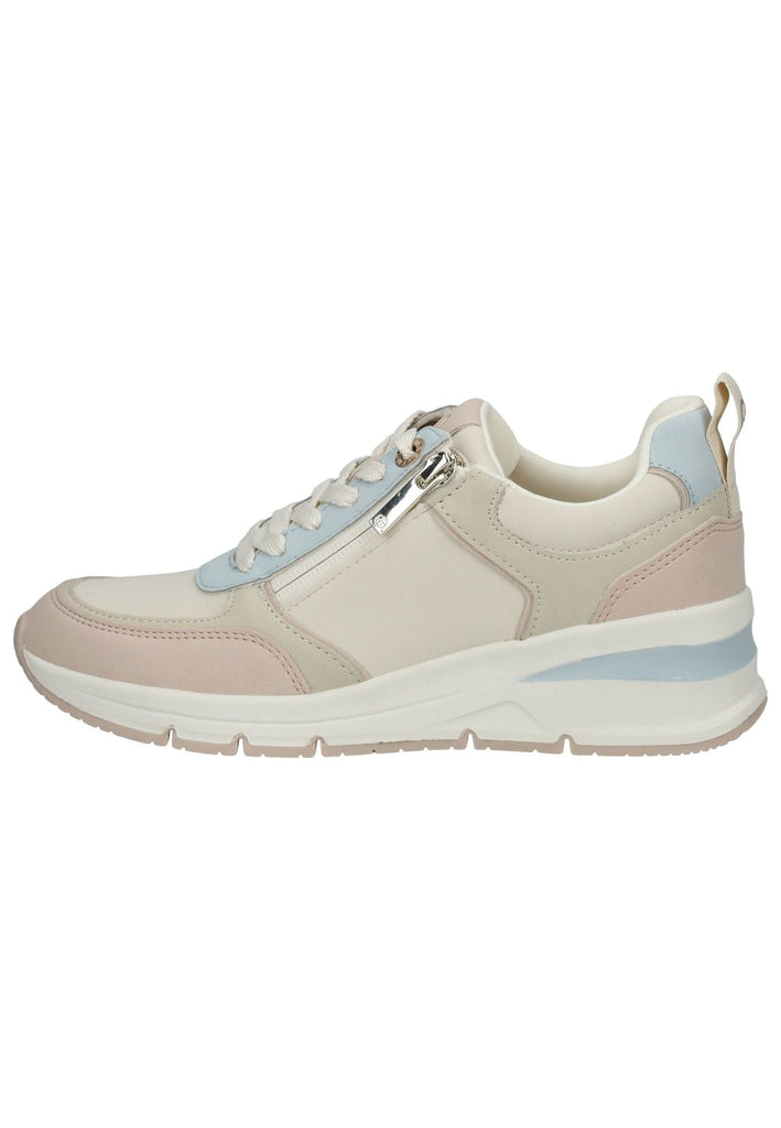 Tamaris Sneaker Lederimitat Beige/Blau